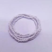 1 vòng tay đính cườm phong cách Bohemian tối giản cho phụ nữ cho kỳ nghỉ - trắng - Xem 2