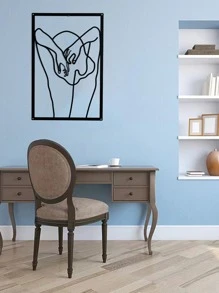 1pc Figure Graphic Wall Hanging - Black - View 1