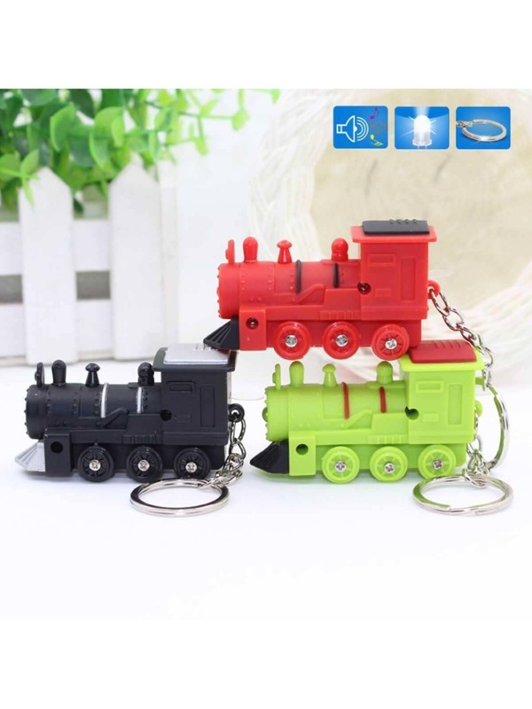 3Pcs Trains Party Favors Train Keychain Light Up Backpack, Party