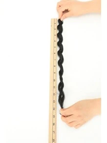 ELIZA 牙買加彈力編織髮8英寸短合成卷織髮延伸預織辮髮，女性專用1包 - 黑色 - 查看 2