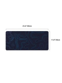 大鼠標墊帶,23.6X11.8X,延長鼠標墊帶布,防滑底座,水抵抗鍵盤墊,桌墊適用於玩家,辦公室&家庭 - 藍色 - 查看 5