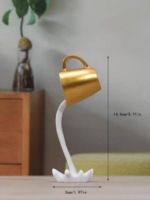 1 pieza Objeto decorativo de poliresina, diseño de taza de café metálica creativa como objeto de decoración para el hogar, mejor regalo - Multicolor - Ver 5