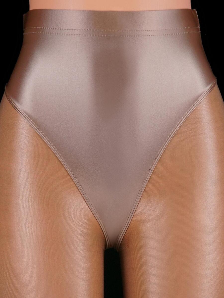 High Waisted Panty - Coffee Brown - View 1