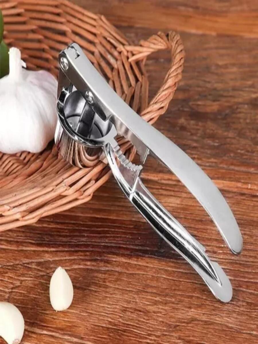 Prensa De Ajos Exprimidor Triturador Herramienta Para Cocina - Plateado - Ver 1