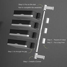 1入組PP肥皂盒，每日雙色可旋轉壁掛式浴室肥皂盒架 - 灰色 - 查看 7