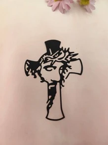 1pc Stainless Steel Cutting Die, Creative Silver Figure Design DIY Etched Stencil Craft Die For DIY Craft, Scrapbooking