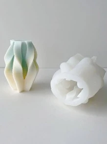 1 Tự Làm Khuôn Silicon, Sáng Tạo Đồng Màu Thiết Kế Hình Học Đa Năng Khuôn Silicon Cho DIY - trắng - Xem 1