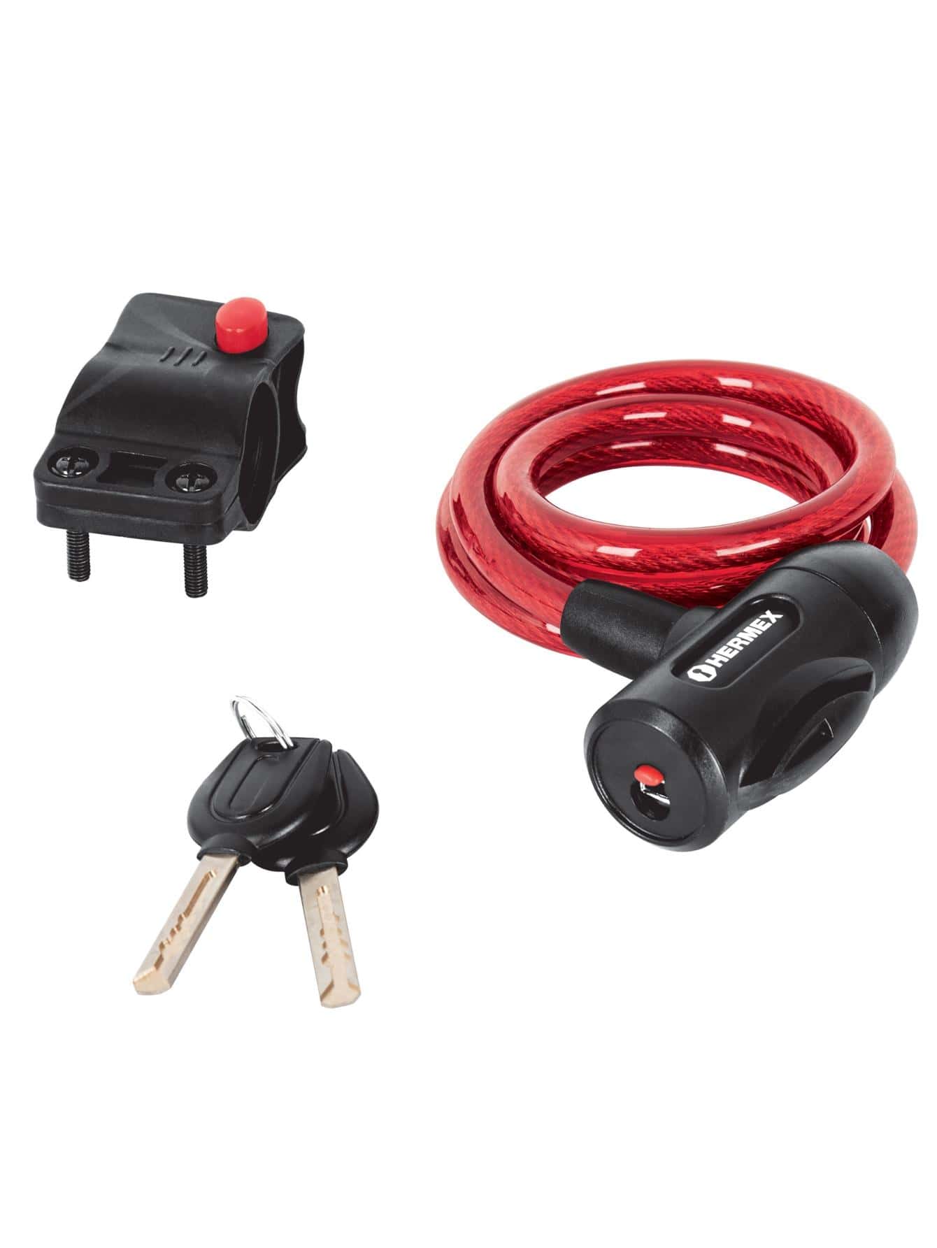 TRUPER Chain Padlock With Key 5/8 X1m Hermex Cb-10 - Red - View 1