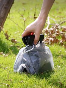1pc Portable Two Tone Pet Poop Picking Clip For Dog And Cat For Outdoor - Beige - View 2