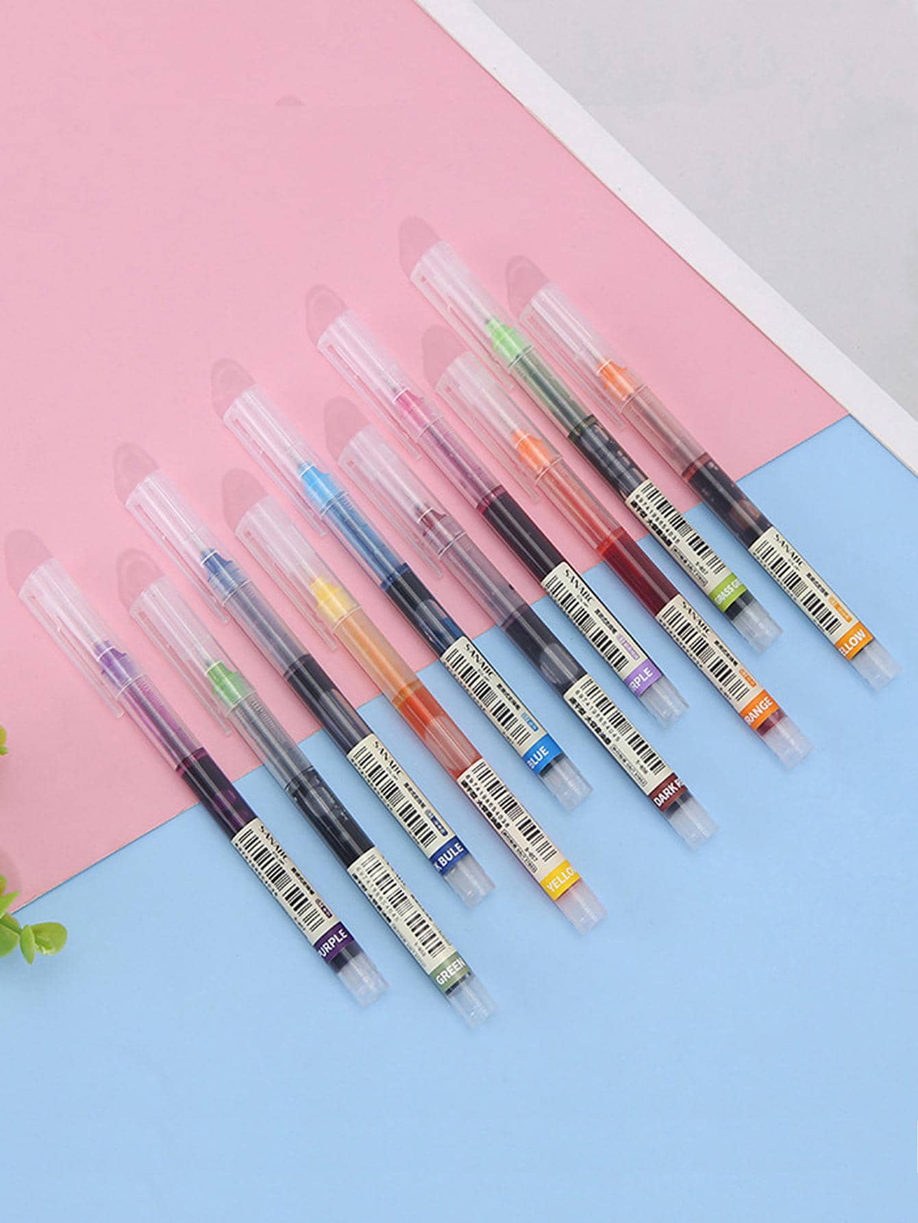 Penna Gel Natalizia, 12 Pezzi - Inchiostro Gel Con Pupazzo di Neve, Babbo Natale, Albero di Natale - Pennarello Fineliner per Schizzo e Scrittura per Ufficio