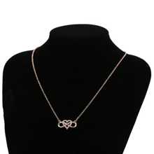 Infinity Symbol Pendant Necklace - Rose Gold - View 1