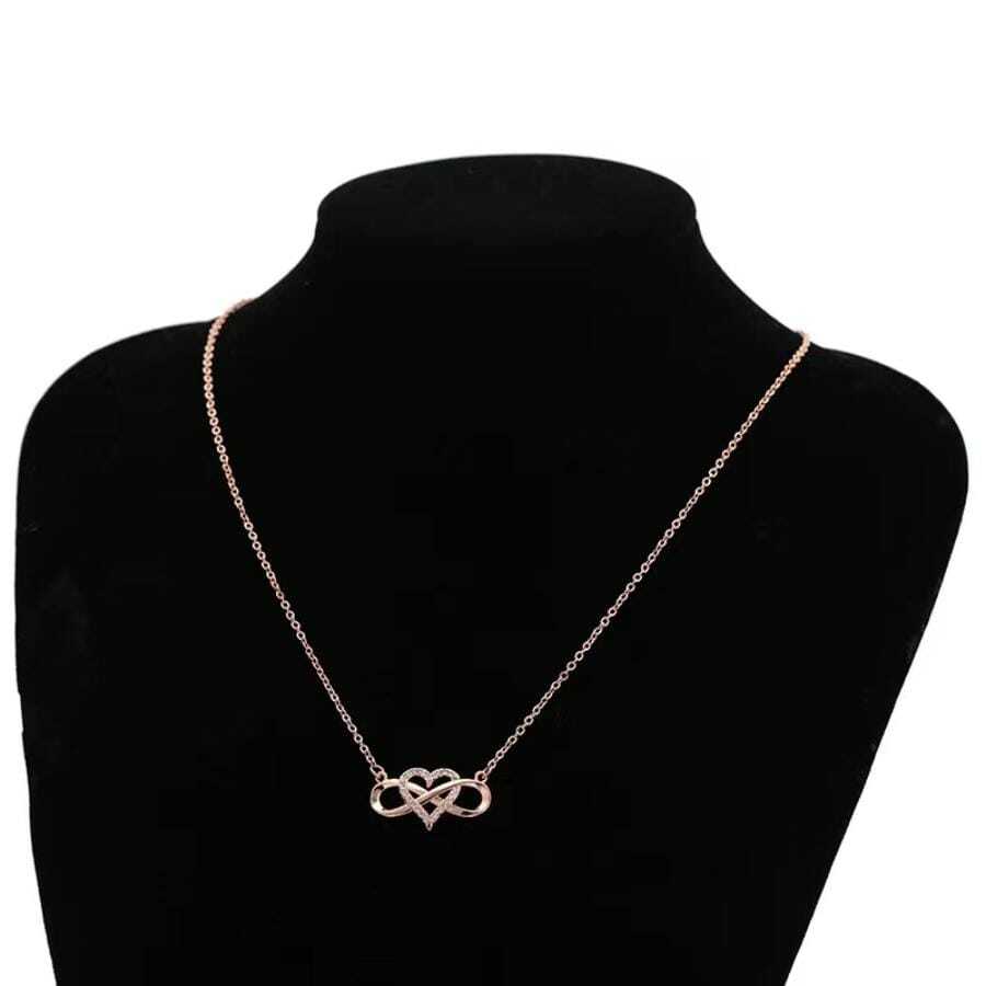 Infinity Symbol Pendant Necklace - Rose Gold - View 1
