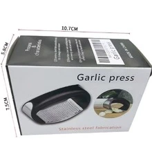 1pc, Garlic Press, Rocker Stainless Steel Garlic Mincer, Garlic Crusher, Garlic Chopper, Creative Garlic Press, Stainless Steel Garlic Press, Kitchen Gadgets, Ktichen Tools - Black - View 5