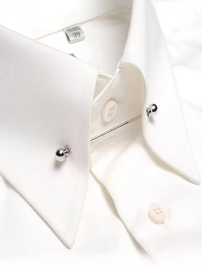 1 st. tillbehör till fransk krage för herrkostymskjorta (gäller endast skjortor med kraghål)