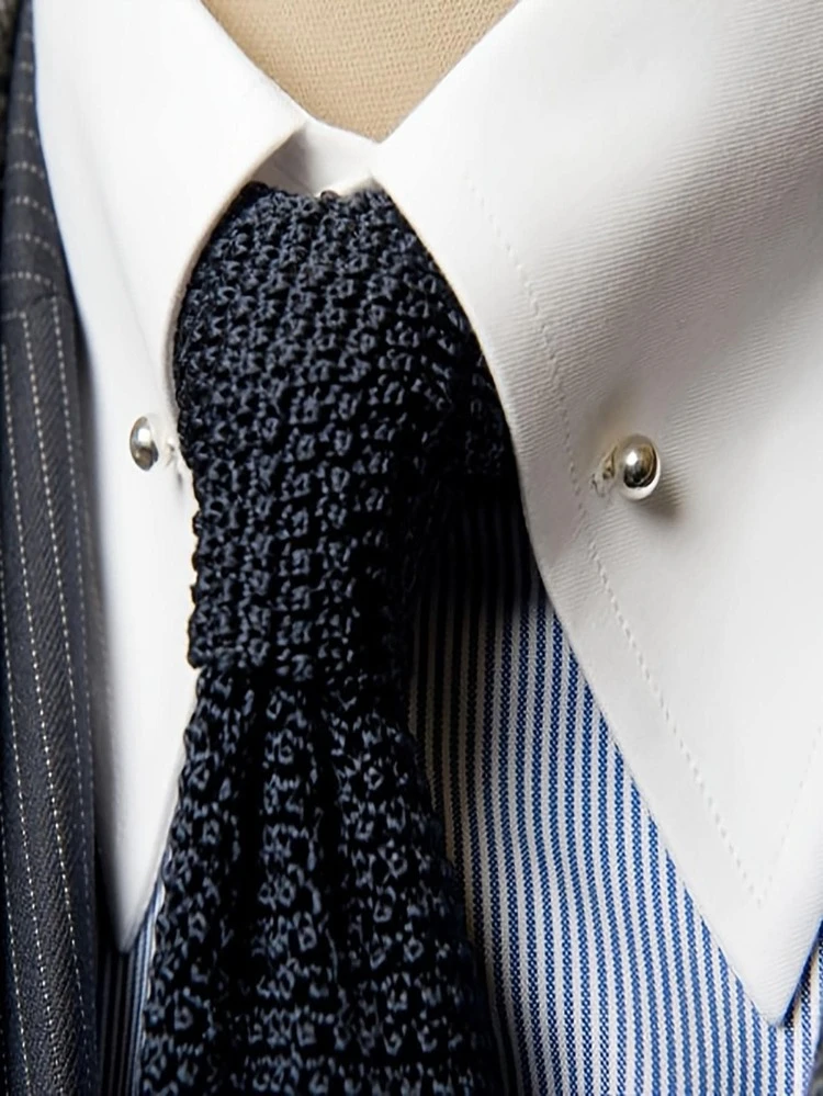 1pc Men's Suit Shirt French Collar Pin Holder Accessory (Only Applicable For Shirts With Collar Holes)