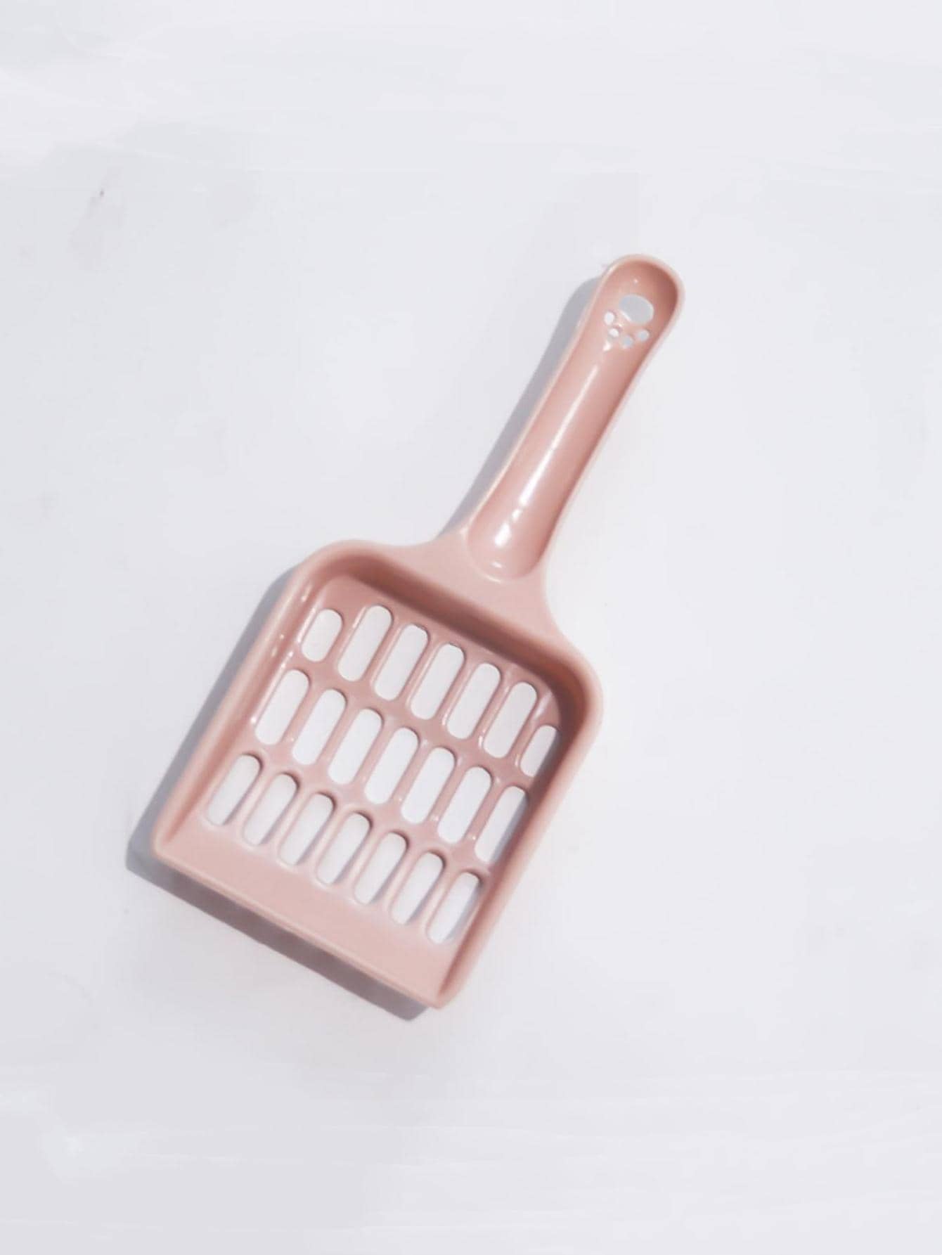 1pc Solid Color Pet Litter Shovel For Cat And Dog For Cleaning - Pink - View 1