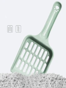 1pc Solid Color Pet Litter Shovel For Cat And Dog For Cleaning - Pink - View 4