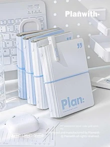 Máy tính xách tay A7 Pocket Loose-Leaf Đa chức năng Máy tính xách tay bỏ túi thân thiện với mắt với 80 trang - Màu xanh nhạt - Xem 8