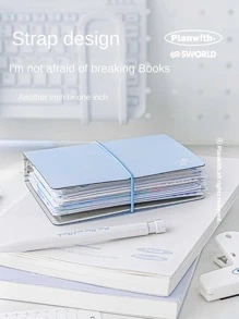 Máy tính xách tay A7 Pocket Loose-Leaf Đa chức năng Máy tính xách tay bỏ túi thân thiện với mắt với 80 trang - Màu xanh nhạt - Xem 5