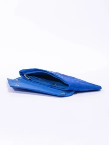 Minimalist Flap Envelope Bag Chain Strap Blue - Royal Blue - View 3