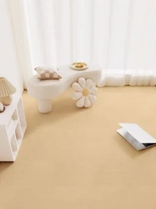 4pcs/set PVC Floor Sticker, Minimalist Beige Peel Stick Floor Tile For Home - Beige - View 2