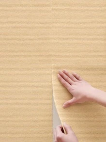 4pcs/set PVC Floor Sticker, Minimalist Beige Peel Stick Floor Tile For Home - Beige - View 10