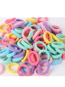 50 个迷你甜甜圈发带配件发夹多色发型发带马尾辫固定器发圈橡皮筋发绳弹性发带