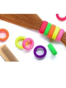 50 个迷你甜甜圈发带配件发夹多色发型发带马尾辫固定器发圈橡皮筋发绳弹性发带