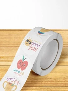 500 piezas Pegatinas de dibujos animados lindos para niños, sellos decorativos de estilo INS, etiquetas adhesivas de manualidades, etiquetas de agradecimiento - Multicolor - Ver 2