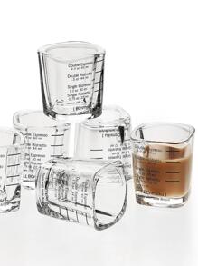 1pc Letter Graphic Clear Coffee Cup - Clear - View 1