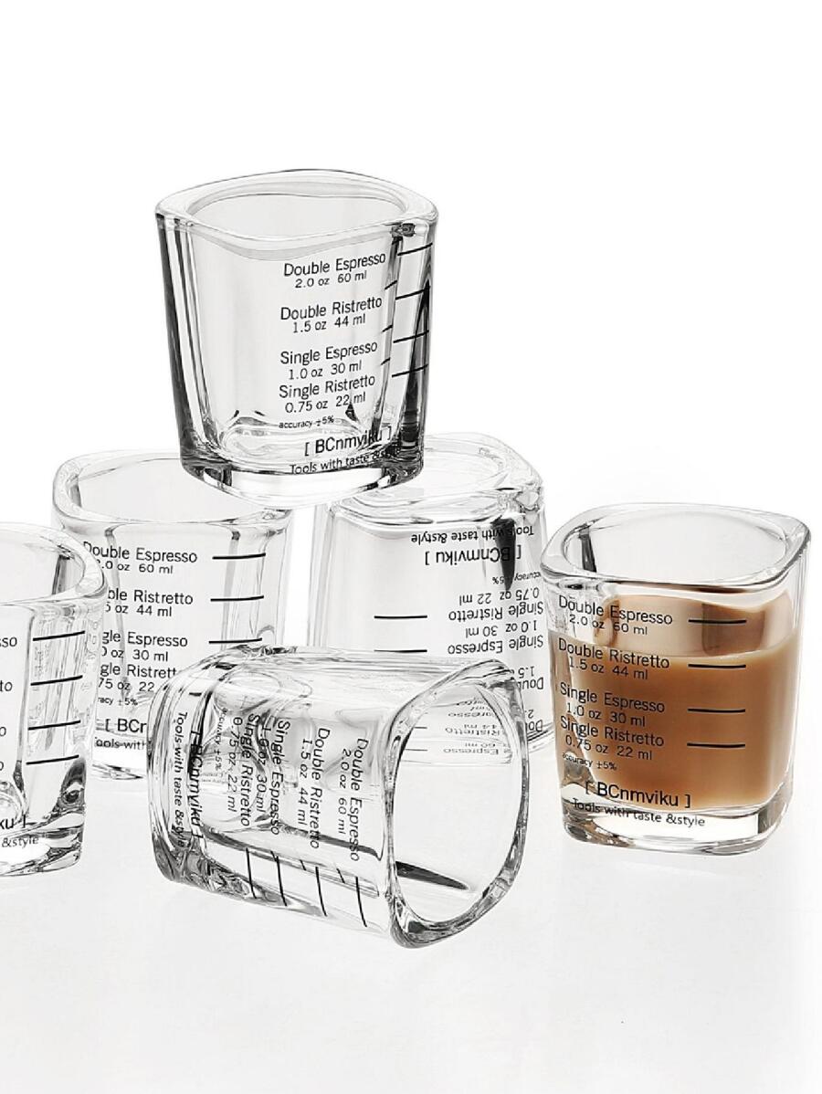 1pc Letter Graphic Clear Coffee Cup - Clear - View 1