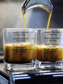 1pc Letter Graphic Clear Coffee Cup - Clear - View 4