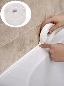 1Cuộn Băng Keo, Băng Niêm Phong PVC Chống Thấm Nước, Băng Keo Tự Dính Cho Mặt Bàn Nhà Bếp Bồn Rửa Bồn Tắm Phòng Tắm Vòi Sen Nhà Vệ Sinh Và Tường Sàn, Bảo Vệ Cạnh - trắng - Xem 5