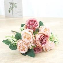 Ramo de flores artificiales - Rosa Pálido - Ver 2