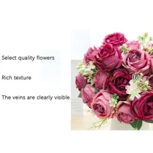 Ramo de flores artificiales - Rosa Pálido - Ver 4