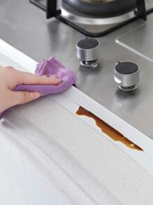 1Cuộn Băng Keo, Băng Niêm Phong PVC Chống Thấm Nước, Băng Keo Tự Dính Cho Mặt Bàn Nhà Bếp Bồn Rửa Bồn Tắm Phòng Tắm Vòi Sen Nhà Vệ Sinh Và Tường Sàn, Bảo Vệ Cạnh - trắng - Xem 3