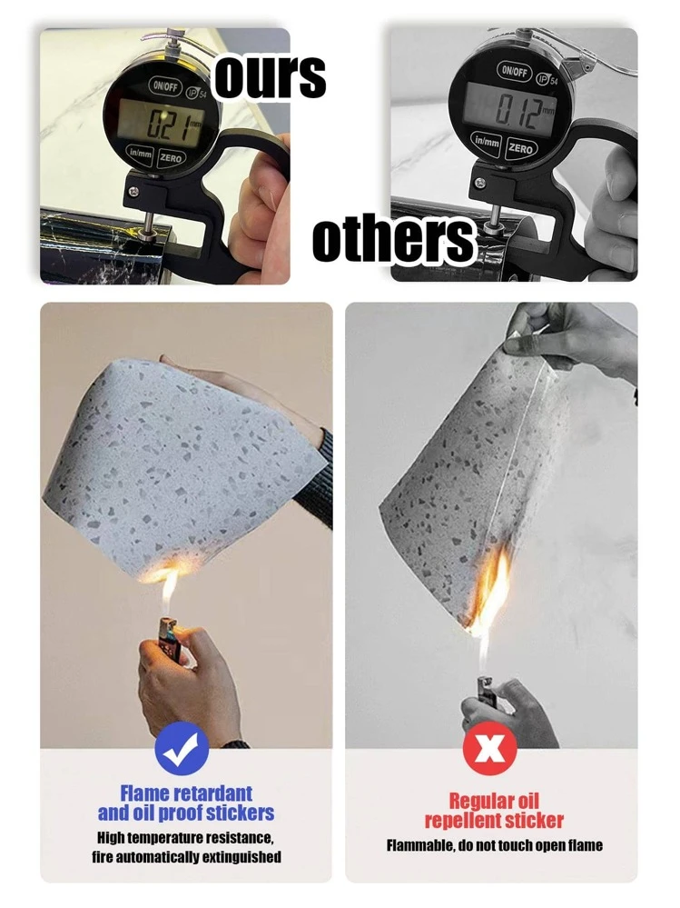 1 rollo de Adhesivo de PVC para cocina, Adhesivo decorativo de pared de cocina con patrón de mármol moderno, impermeable y removible para decoración del hogar, artículos de decoración de primavera para renovar tu hogar, regalos de decoración Rama para cumpleaños y graduación - Gris - Añade 8