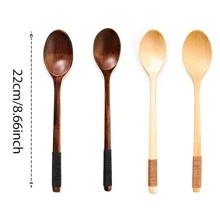 AIUHI 1pc Wooden Spoon - Brown - View 2