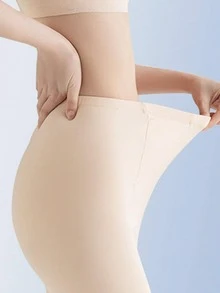 Shorts de ciclismo unicolor de talle alto - Albaricoque - Ver 5