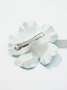 花朵装饰发夹，波西米亚风，适合女性日常装饰，食人鱼花情人节爪夹，发爪，发夹，发卡，配饰 - 淺藍色 - 查看 4