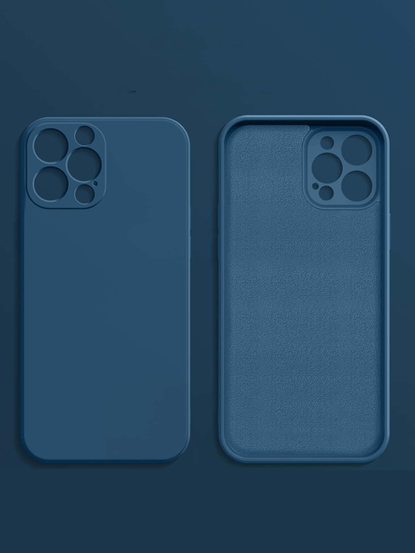 Compatible With IPhone Basic Phone Cases Compatible With IPhone 16 Plain Phone Case Waterproof Shockproof Anti-Fall Scratch Resistant - Royal Blue - View 1