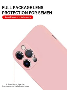 Funda de teléfono compatible con iPhone, 1 pieza de unicolor rosa, funda de TPU resistente al agua, a prueba de golpes y rayones para iPhone 16 - Rosa - Ver 2