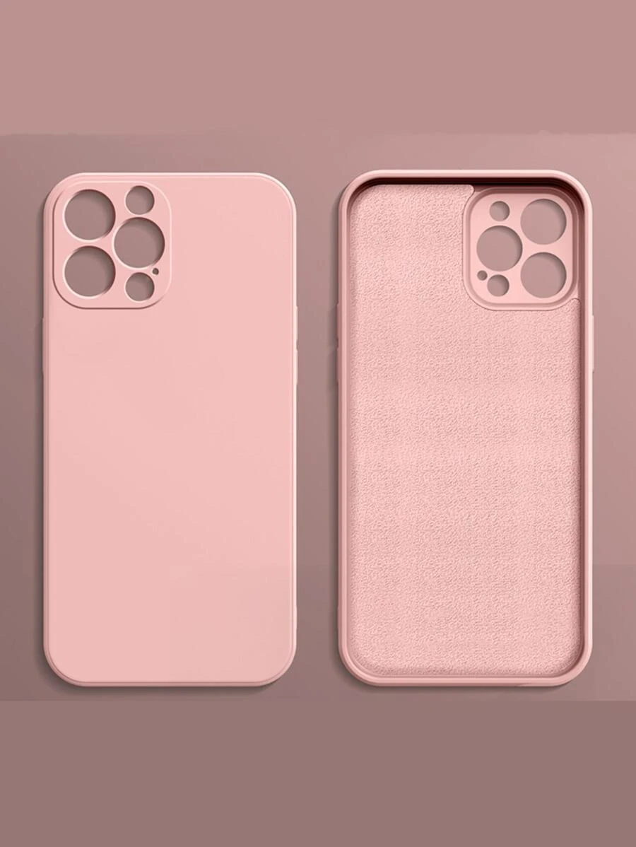 Funda de teléfono compatible con iPhone, 1 pieza de unicolor rosa, funda de TPU resistente al agua, a prueba de golpes y rayones para iPhone 16 - Rosa - Ver 1