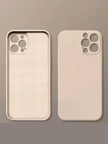 1 Stylish Phone Case, Does Not Include Lanyard Or Stand. Compatible With Basic Cases. Compatible With 16-Inch Phones. Solid Pink TPU Phone Case, 1 Piece. - Khaki - View 3