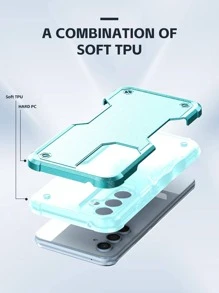 绿色360度全方位保护手机壳，国际版，非国内版 - 淺藍色 - 查看 8