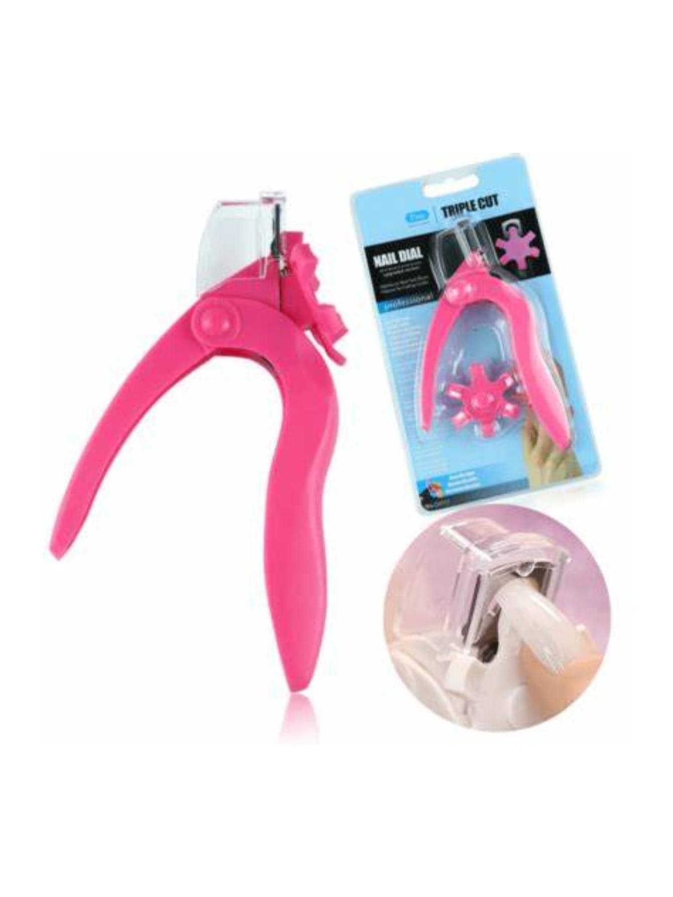 cortatips con medida para uñas - Rosa - Ver 1