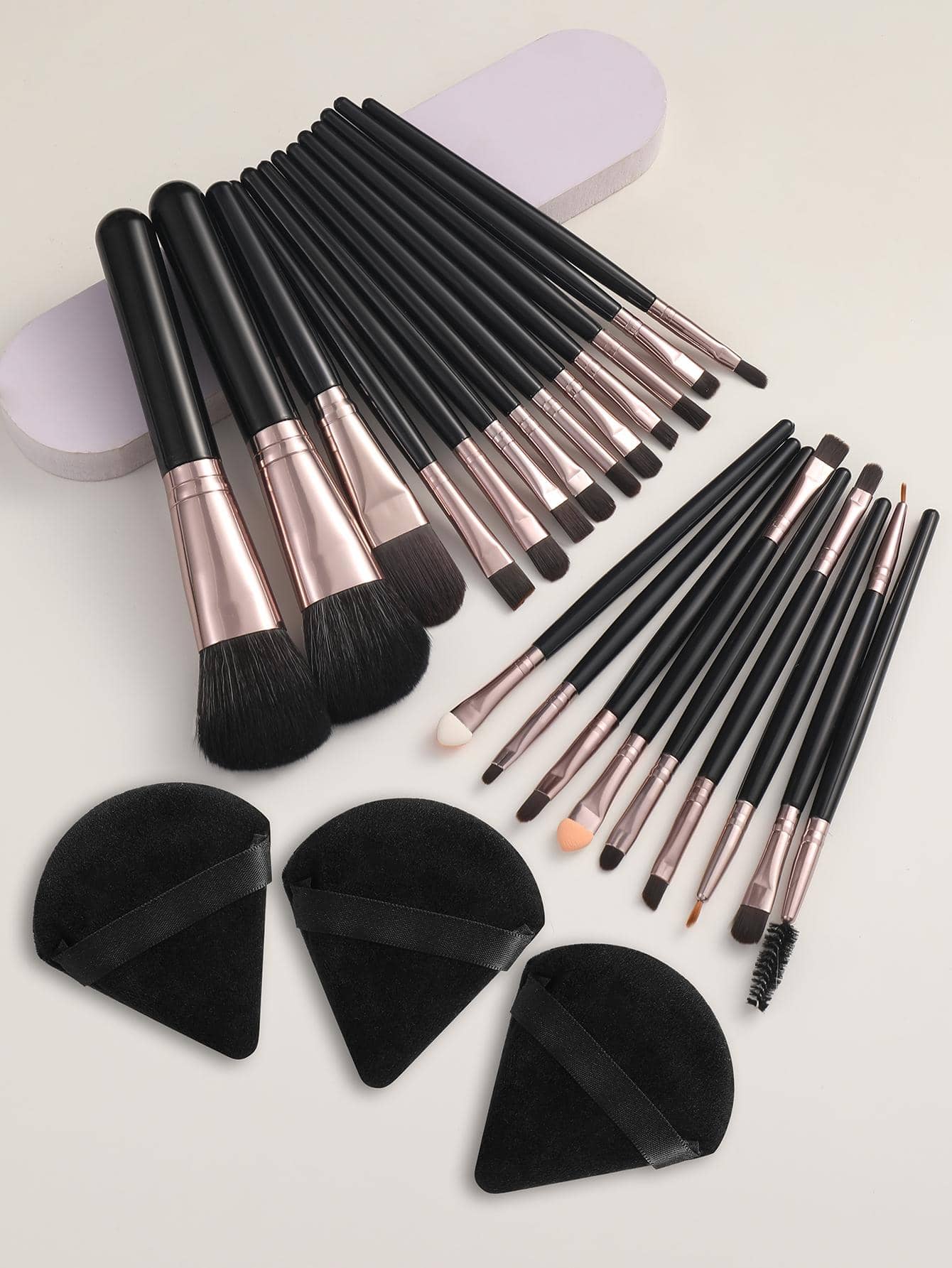 Bộ 22 cọ tán phấn mắt bằng sợi tổng hợp & 3 bông trang điểm, bộ dụng cụ trang điểm cho mặt và mắt, bộ cọ, bộ cọ trang điểm, bộ cọ trang điểm, bộ trang điểm hoàn chỉnh, bộ cọ trang điểm, bộ trang điểm hoàn chỉnh, bộ cọ, bộ cọ trang điểm, bộ quà tặng trang điểm - Nhiều màu - Xem 1