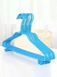 10 Móc treo quần áo tối giản, Móc treo chống trượt, Kẹp quần áo bằng dây thép không gỉ, Giá phơi đồ liền mạch, Móc treo quần áo dày tráng phủ thanh lịch, Móc treo người lớn 14,96 inch, Giá treo quần áo liền mạch chống trượt tráng phủ, Thích hợp cho gia đình, ký túc xá, lưu trữ đồ lót, sắp xếp quần áo gọn gàng - Màu xanh lam - Xem 10