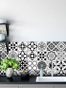 SUPSTICKER 1 卷地中海风格加厚防水厨房和浴室后挡板装饰自粘墙纸，3 种尺寸可选：11.81 * 47.24、11.81 * 94.49、11.81 * 141.73 英寸、贴纸、墙贴花、乙烯基贴花用于家居装饰、春季装饰品让您的家焕然一新、拉玛装饰贴纸礼物生日毕业厨房装饰