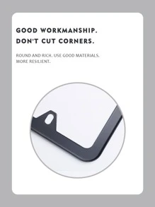 1pc Aluminum Alloy Car License Plate Frame - Black - View 3